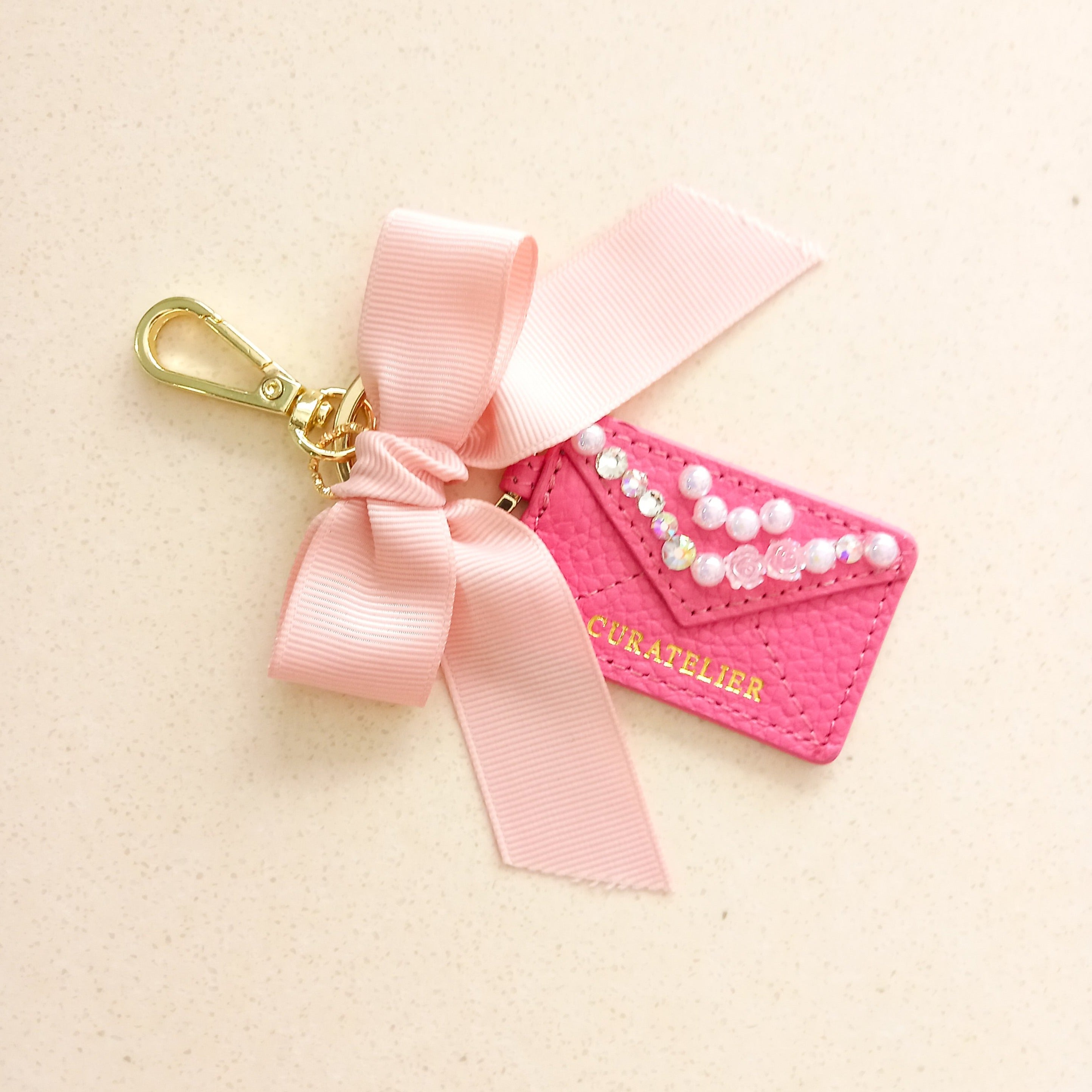 Love Escapade Pink Leather Heart Bag Charm / Keychain – The Escapade Bag